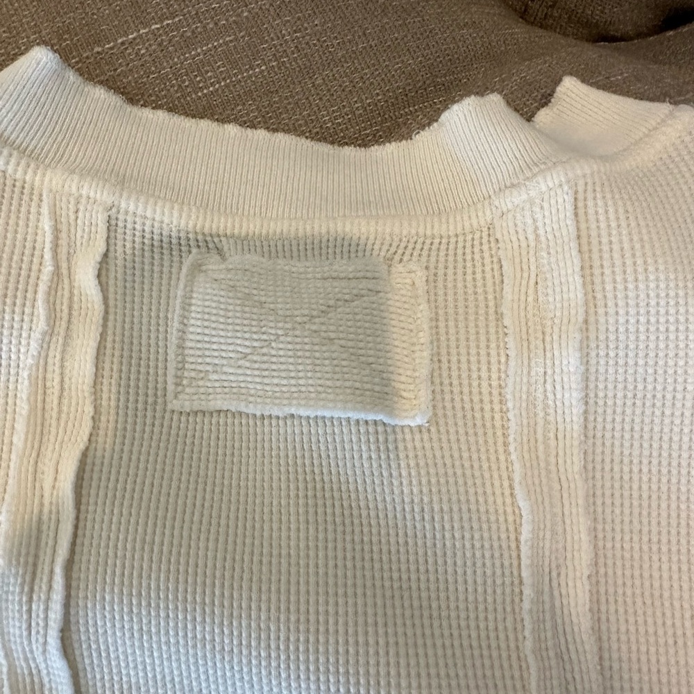 Free People Cream Ribbed Pullover - Picture 8 of 10